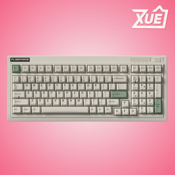 BÀN PHÍM CƠ FL-ESPORTS OG98 CLASSIC WHITE 3 MODE KAILH COOLMINT V2 SWITCH LED RGB (USB TYPE-C, 2.4G, BLUETOOTH)