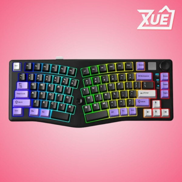 BÀN PHÍM CƠ LEOBOG A75 (TÍM + ĐEN,  BARBIE SWITCH)