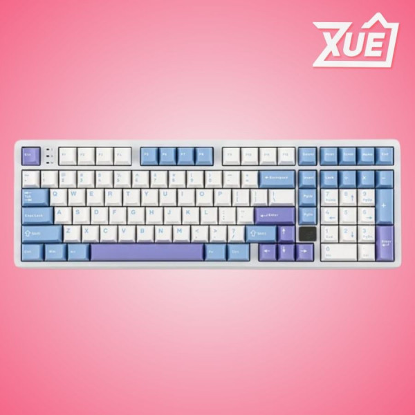 BÀN PHÍM CƠ LEOBOG HI98 (XANH + TRẮNG + TÍM,  BARBIE SWITCH)