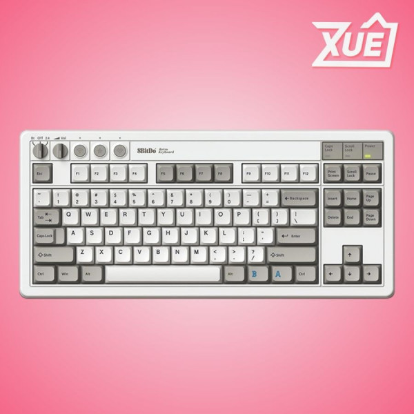 BÀN PHÍM CƠ 8BITDO RETRO MECHANICAL KEYBOARD - M EDITION (MULTI-MODES, HOTSWAP, KAILH BOX WHITE SWITCH V2)