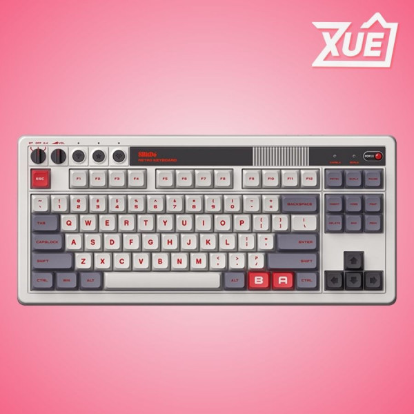 BÀN PHÍM CƠ 8BITDO RETRO MECHANICAL KEYBOARD - N EDITION (MULTI-MODES, HOTSWAP, KAILH BOX WHITE SWITCH V2)