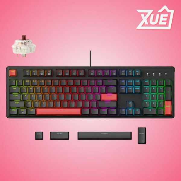 BÀN PHÍM KEYCHRON X3-A3 X3 RED BACKLIGHT BROWN SWITCH