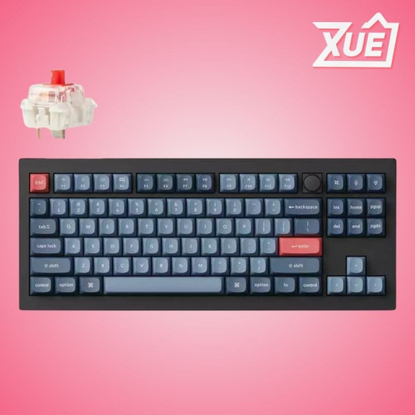 BÀN PHÍM KEYCHRON V3M-D1 V3 MAX SWAPPABLE RGB BACKLIGHT RED SWITCH - BLACK - KNOB VERSION