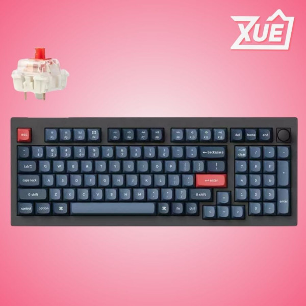 BÀN PHÍM KEYCHRON V5M-D1 V5 MAX SWAPPABLE RGB BACKLIGHT RED SWITCH - BLACK - KNOB VERSION