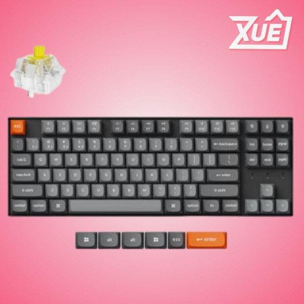 BÀN PHÍM KEYCHRON K8M-A4 K8 MAX WHITE BACKLIGHT BANANA SWITCH - BLACK