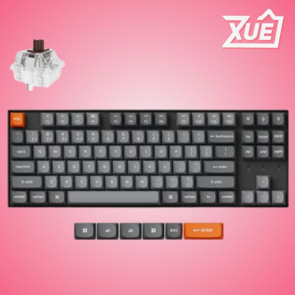 BÀN PHÍM KEYCHRON K8M-B3 K8 MAX RGB BACKLIGHT BROWN SWITCH - BLACK