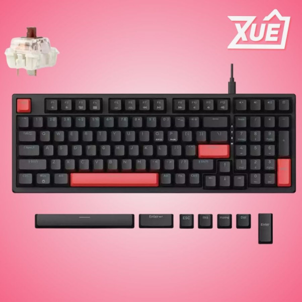 BÀN PHÍM KEYCHRON X5-A3 X5 RED BACKLIGHT BROWN SWITCH