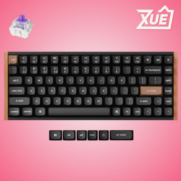 BÀN PHÍM KEYCHRON K2H-F1 K2 HE SWAPPABLE RGB BACKLIGHT ALUMINUM NEBULA SWITCH - BLACK (SPECIAL EDITION)