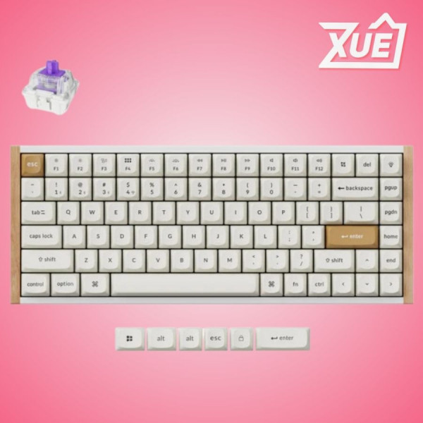 BÀN PHÍM KEYCHRON K2H-Q1 K2 HE SWAPPABLE RGB BACKLIGHT ALUMINUM NEBULA SWITCH - WHITE (SPECIAL EDITION)