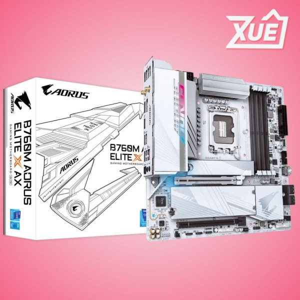MAINBOARD GIGABYTE B760M AORUS ELITE X AX DDR5 (WIFI+BLUETOOTTH)