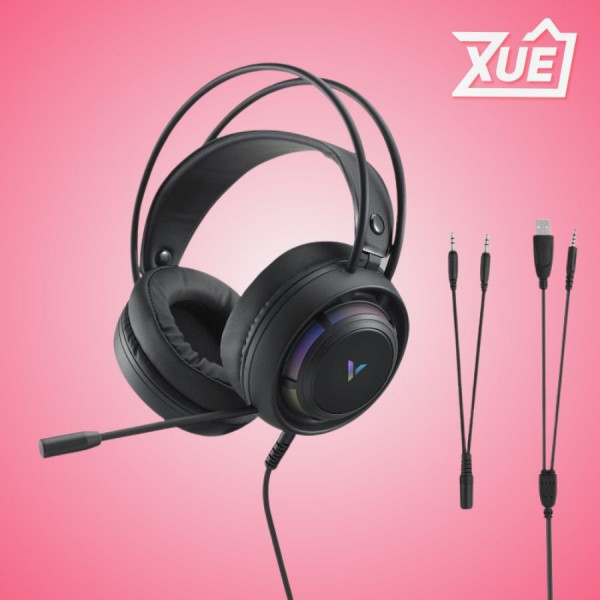 TAI NGHE GAMING CÓ DÂY RAPOO VH110 (KẾT NỐI 3.5MM + USB, LED RGB)
