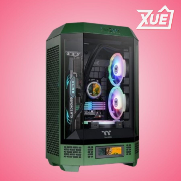 CASE THERMALTAKE THE TOWER 300 - RACING GREEN EDITION (MATX, 2 FAN)