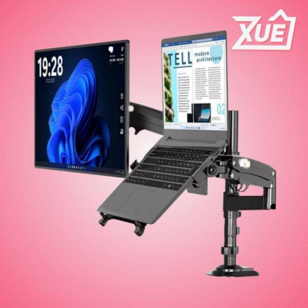 COMBO GIÁ TREO MÀN HÌNH NB H180 (22-32 INCH) - KẸP LAPTOP NB FP2