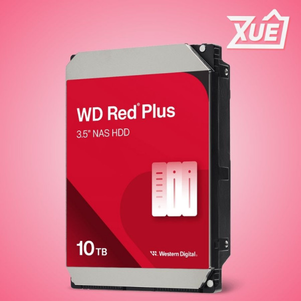 Ổ CỨNG HDD WD 10TB RED PLUS 3.5 INCH, 7200RPM, SATA, 512MB CACHE (WD100EFGX)