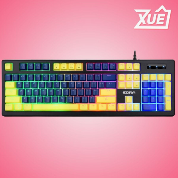 BÀN PHÍM GAMING EDRA EK302 YELLOW BLUE