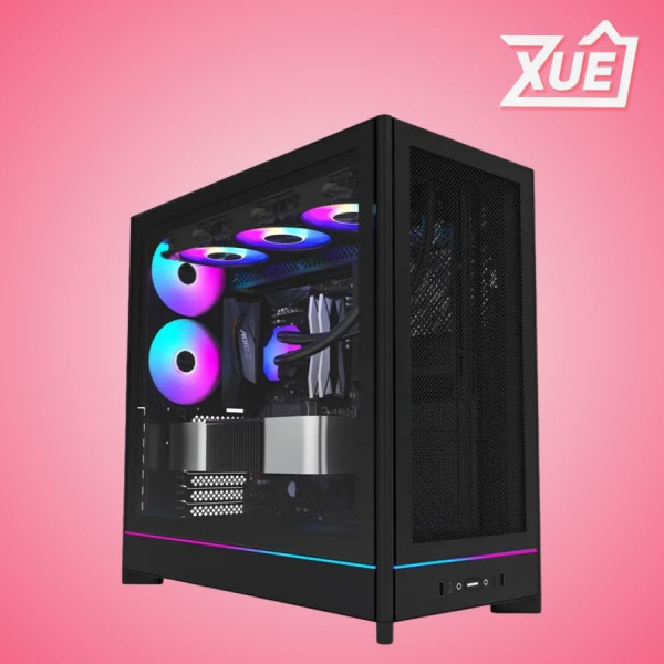 VỎ CASE MONTECH HS01 PRO BLACK (ATX, 5 FAN ARGB)
