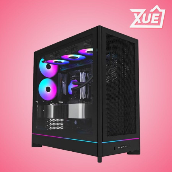 VỎ CASE MONTECH HS02 PRO BLACK (ATX, 5 FAN ARGB)