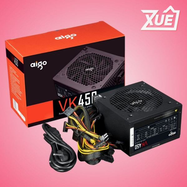 NGUỒN MÁY TÍNH AIGO VK450 - 450W (MÀU ĐEN)