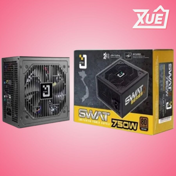 NGUỒN MÁY TÍNH JETEK SWAT 750 750W (80 PLUS BRONZE ,  MÀU ĐEN)