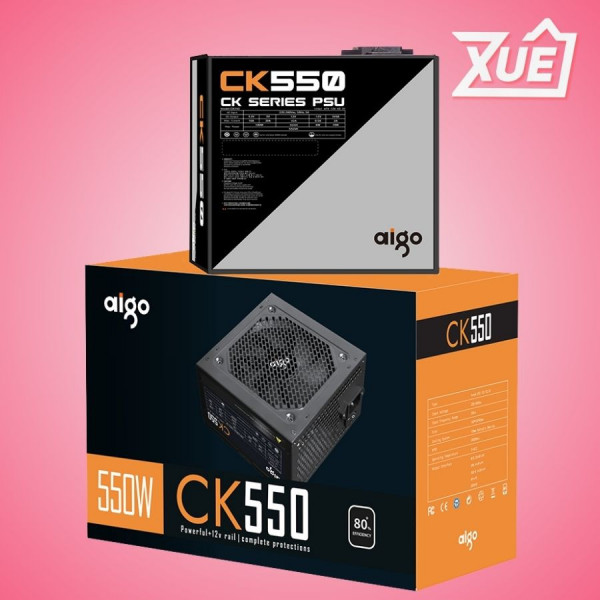 NGUỒN MÁY TÍNH AIGO CK550 550W 80+ EFFICIENCY