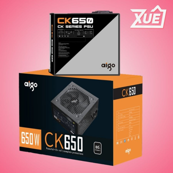 NGUỒN MÁY TÍNH AIGO CK650 650W 80+ EFFICIENCY