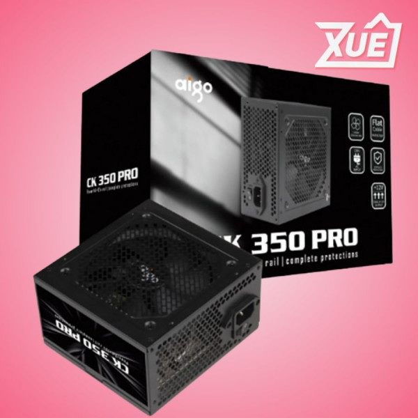 NGUỒN MÁY TÍNH AIGO CK350 PRO - 350W (CÁP DẸT)