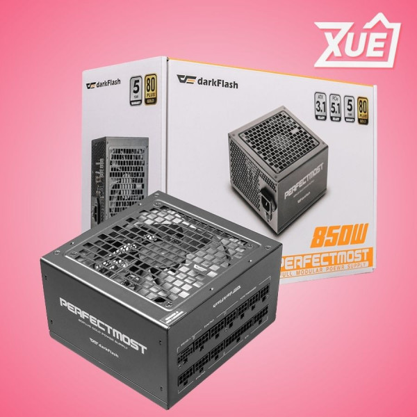 NGUỒN MÁY TÍNH DARKFLASH PMT850 GOLD - 850W (80 PLUS GOLD, ATX3.1, PCI-E 5.1, FULL MODULAR)