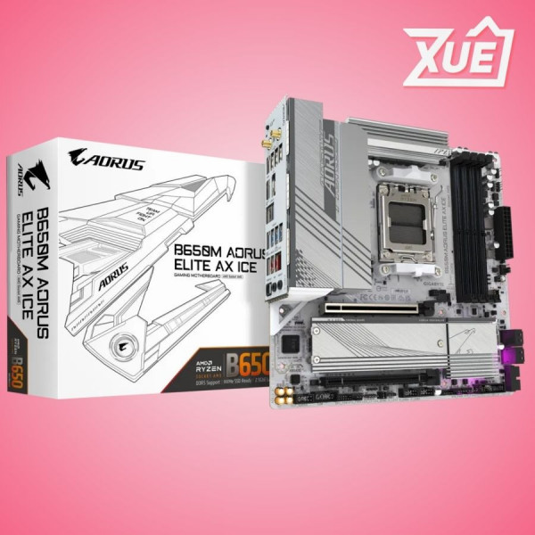 MAINBOARD GIGABYTE B650M AORUS ELITE AX ICE