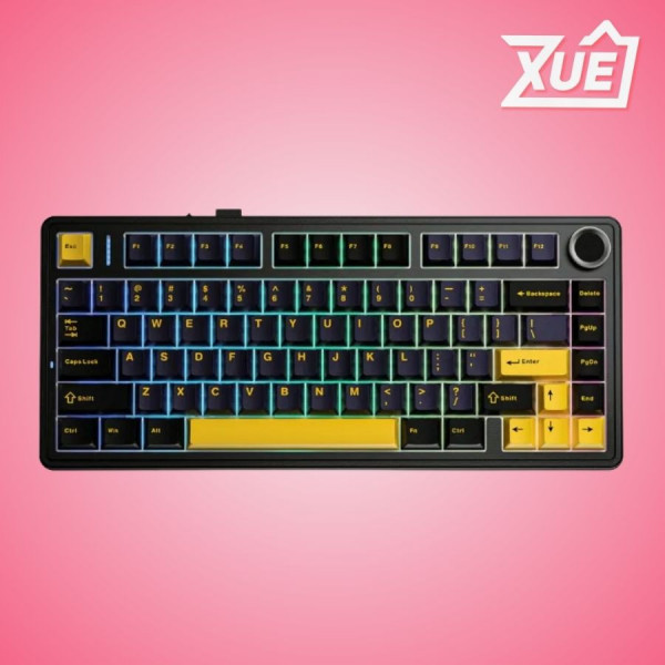 BÀN PHÍM CƠ GAMING AULA F75 (3 MODE,  ĐEN + XANH ĐẬM + CAM,  REAPER SWITCH)