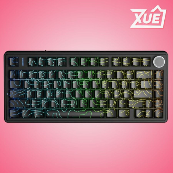 BÀN PHÍM CƠ GAMING AULA F75 (3 MODE,  ĐEN CONTOUR,  STAR VECTOR SWITCH)