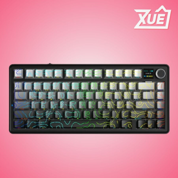 BÀN PHÍM CƠ GAMING AULA F75 MAX (3 MODE,  XÁM + ĐEN GRADIENT CONTOUR,  REAPER SWITCH)