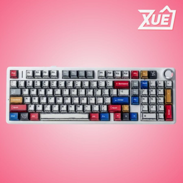 BÀN PHÍM CƠ GAMING AULA F99 PRO (3 MODE,  CÓ NÚM XOAY,  MÀU COMIC,  STAR VECTOR SWITCH)