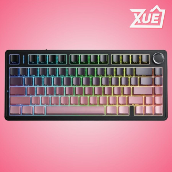 BÀN PHÍM CƠ GAMING AULA F75 (3 MODE/ ĐEN + HỒNG GRADIENT/ REAPER SWITCH)