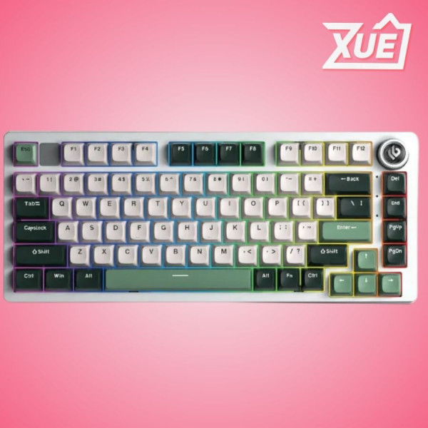 BÀN PHÍM CƠ LEOBOG HI75C PRO (3 MODE/ XANH LÁ ĐẬM + TRẮNG + XANH LÁ/ ICE VEIN SWITCH)