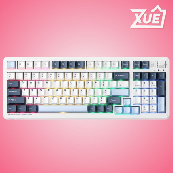 BÀN PHÍM MACHENIKE KG98 TRI-MODE RGB - MÀU TRẮNG