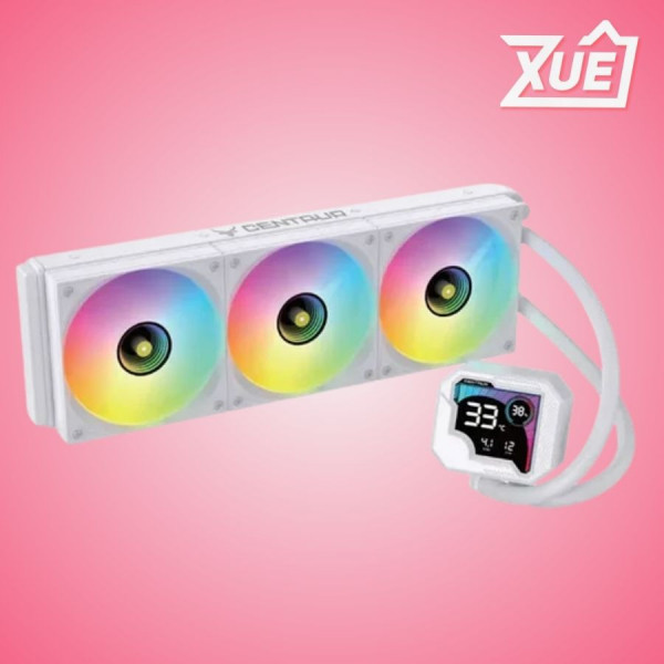 TẢN NHIỆT NƯỚC CENTAUR H400 - 360 WHITE (MÀN HÌNH HIỂN THỊ NHIỆT ĐỘ)
