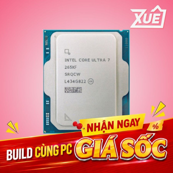 CPU INTEL CORE ULTRA 7 265KF (UP TO 5.5Ghz, 20 NHÂN 20 LUỒNG, 30MB CACHE, 125W) - TRAY