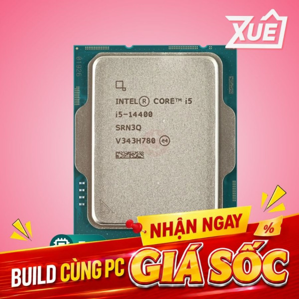 BỘ VI XỬ LÝ INTEL CORE I5-14400 (UP TO 4.7GHZ, 10 NHÂN 16 LUỒNG, 20MB CACHE, 65W) - SOCKET INTEL LGA 1700/RAPTOR LAKE