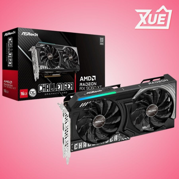 CARD MÀN HÌNH ASROCK RADEON RX 9060 XT CHALLENGER 16GB OC GDDR6