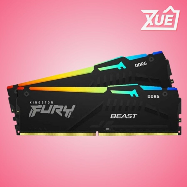 RAM KINGSTON FURY BEAST RGB 32GB (1X32GB) DDR5 6000MHZ (KF560C36BBE2A-32) 