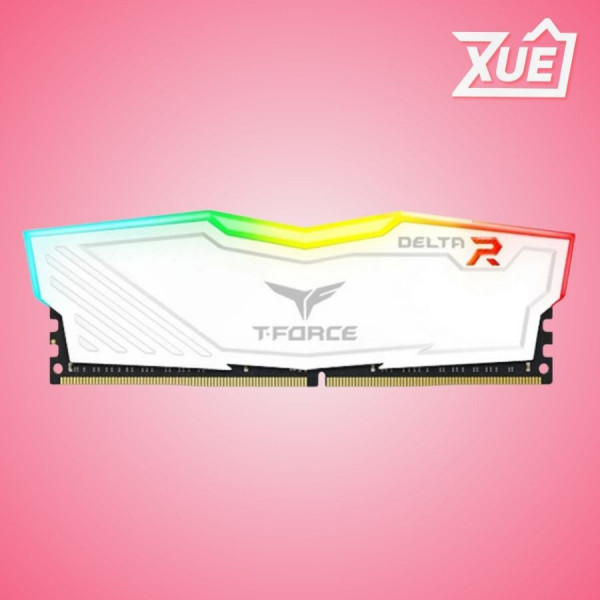 RAM TEAMGROUP T-FORCE DELTA RGB 8GB (1X8GB) DDR4 3600MHZ (WHITE)