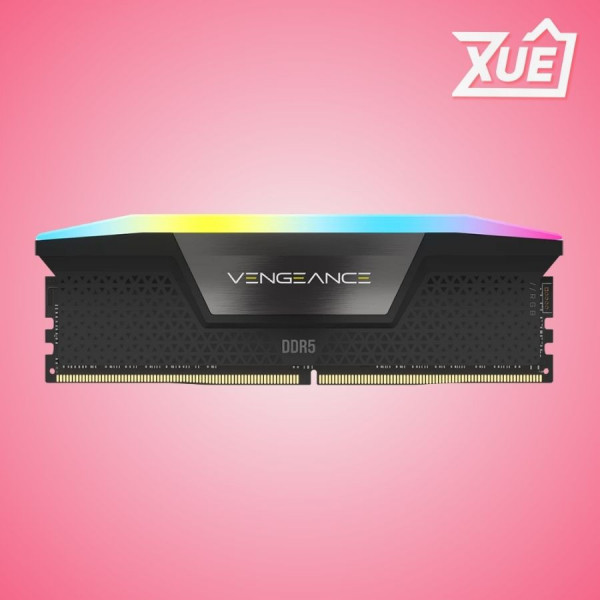RAM CORSAIR VENGEANCE RGB 64GB (2X32GB) DDR5 6000MHZ (CMH64GX5M2D6000C40)