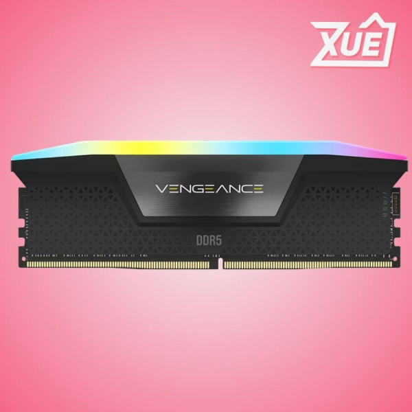 RAM CORSAIR VENGEANCE RGB 64GB (2X32GB) DDR5 5200MHZ (CMH64GX5M2B5200C40) BLACK