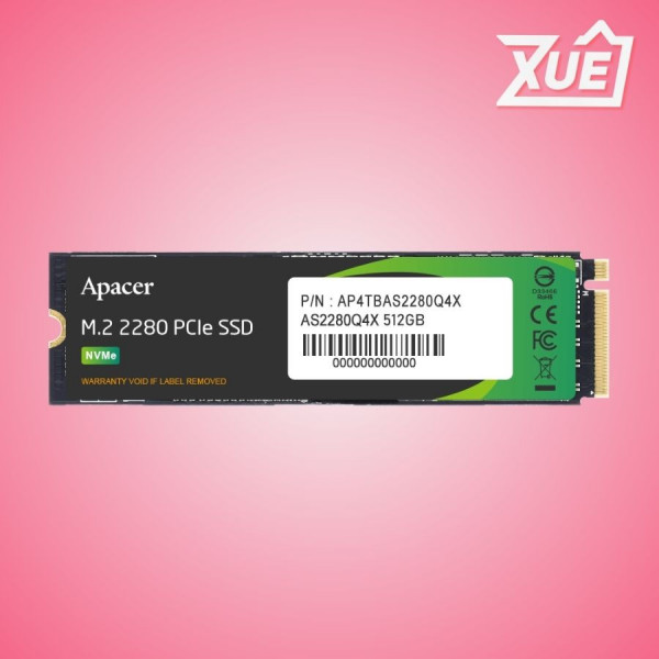 Ổ CỨNG SSD APACER AS2280Q4X 512GB M2 PCIE GEN4 X4 (4500MB/s – 2500MB/s)