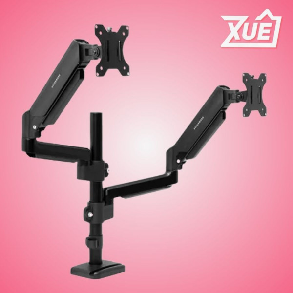 GIÁ ĐỠ MÀN HÌNH ĐÔI HYPERWORK P1 DUAL 2025 HPW-DPA0105-BLK ĐEN (22 - 34INCH)