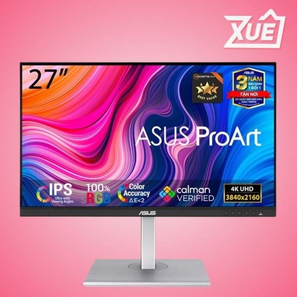 MÀN HÌNH CHUYÊN ĐỒ HỌA ASUS PROART PA279CV (27 INCH-4K-IPS-100% SRGB-100% REC. 709-COLOR ACCURACY ΔE < 2-CALMAN VERIFIED)