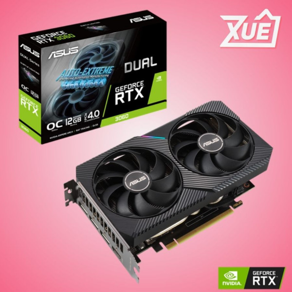 VGA ASUS DUAL GEFORCE RTX 3060 V2 OC 12GB GDDR6 (DUAL-RTX3060-O12G-V2)