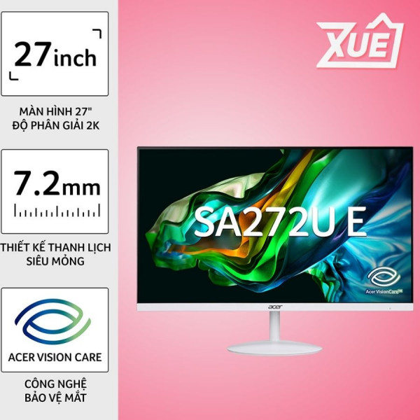 MÀN HÌNH ACER SA272U E UM.HS2SV.E03 (27 INCH - 2K - IPS - 100HZ - 4MS - TRẮNG - SPEAKER)