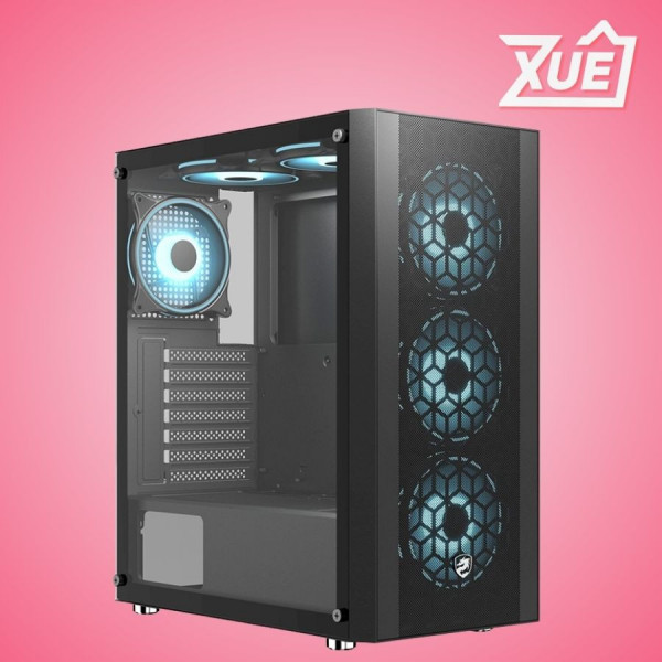 VỎ CASE VITRA SAPHIRA NX16 BLACK E-ATX 3FRGB (KÈM 3 FAN RGB)