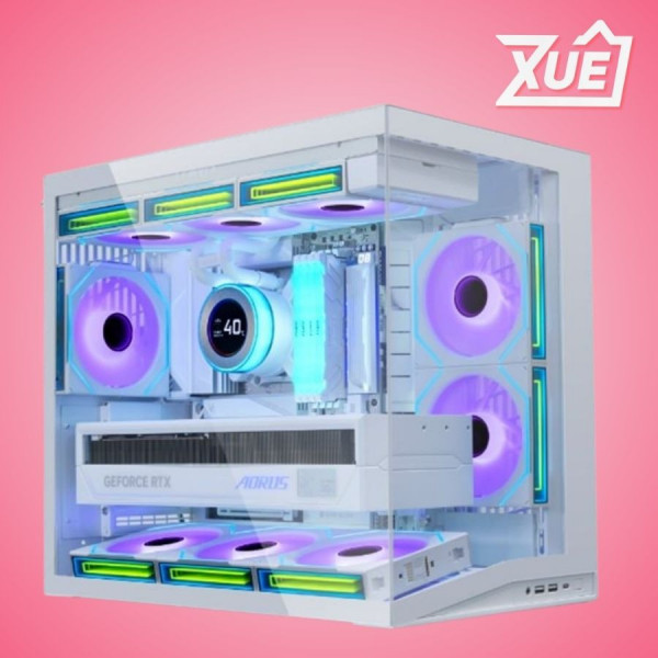 VỎ CASE LIAN LI O11D MINI V2 FLOW WHITE ( SẴN 5 FAN)